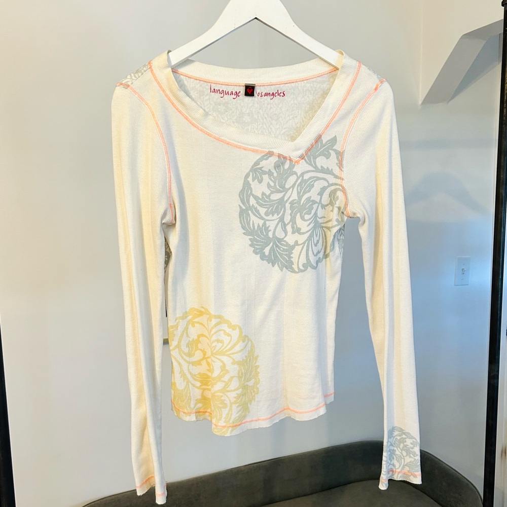 Asymmetrical V-neck